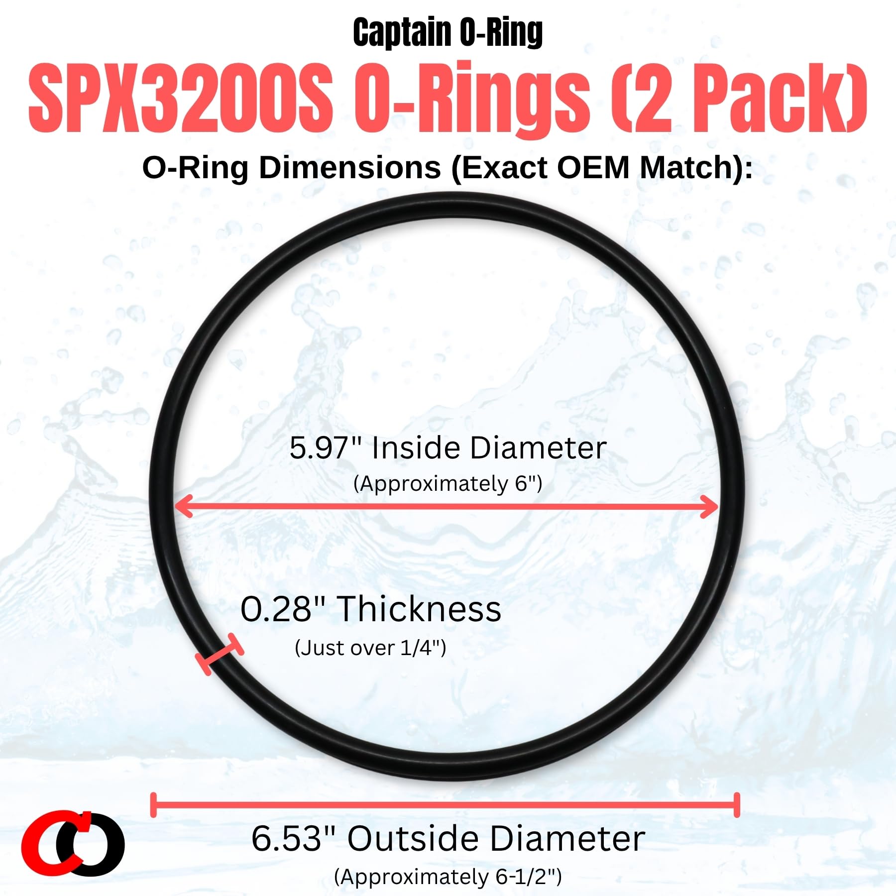 Captain O-Ring SPX3200S EcoStar compatibility with Hayward pump fit