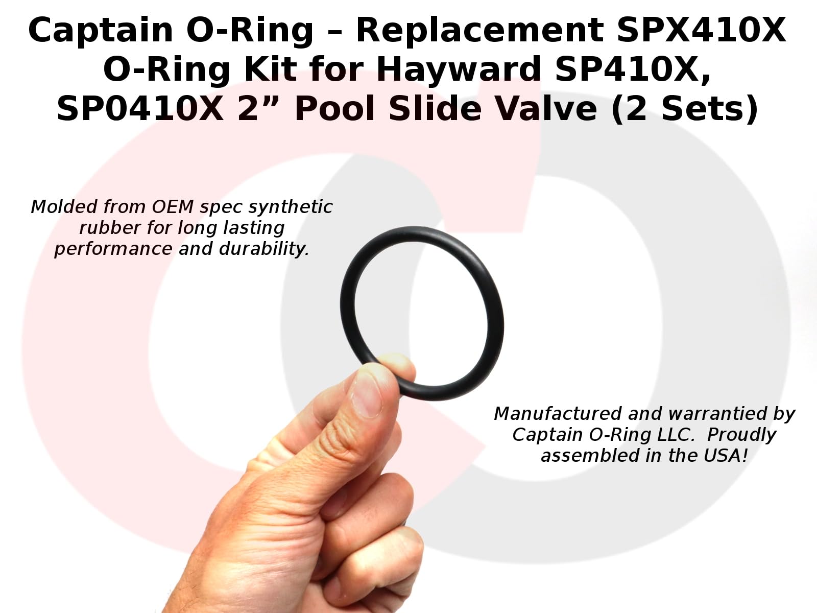 Captain O-Ring SPX410X large piston O-rings support piston movement.