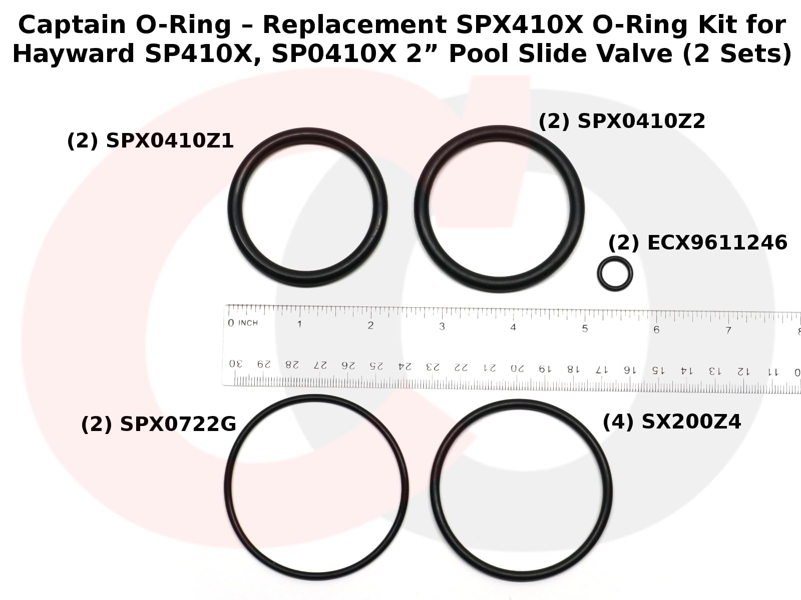 Captain O-Ring SPX410X small piston O-rings ensure correct piston fit.