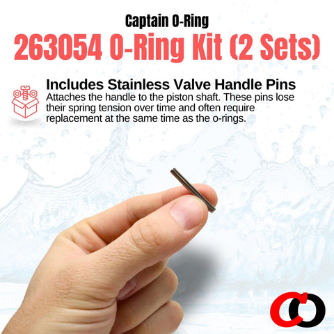 Captain O-Ring stainless steel handle pins for durable alignment