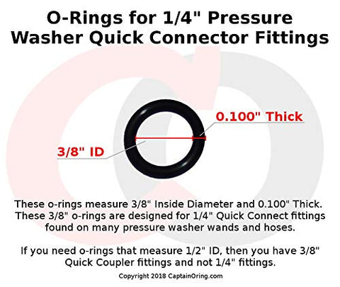 Captain O-Ring Viton FKM o-rings resist heat and cleaners for long-lasting performance