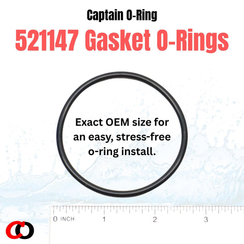 Captain O-Ring 521147 included with 520670 kit plug for maintenance readiness.