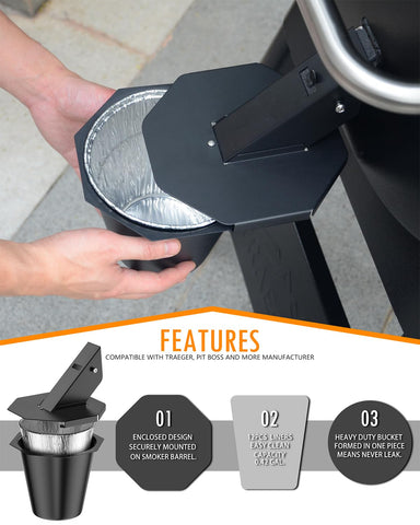 CaptainGrill sturdy steel construction ensures long-lasting, durable grease capture.
