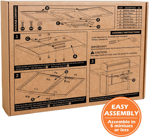 CaptainGrill universal drip tray works with multiple grill brands.