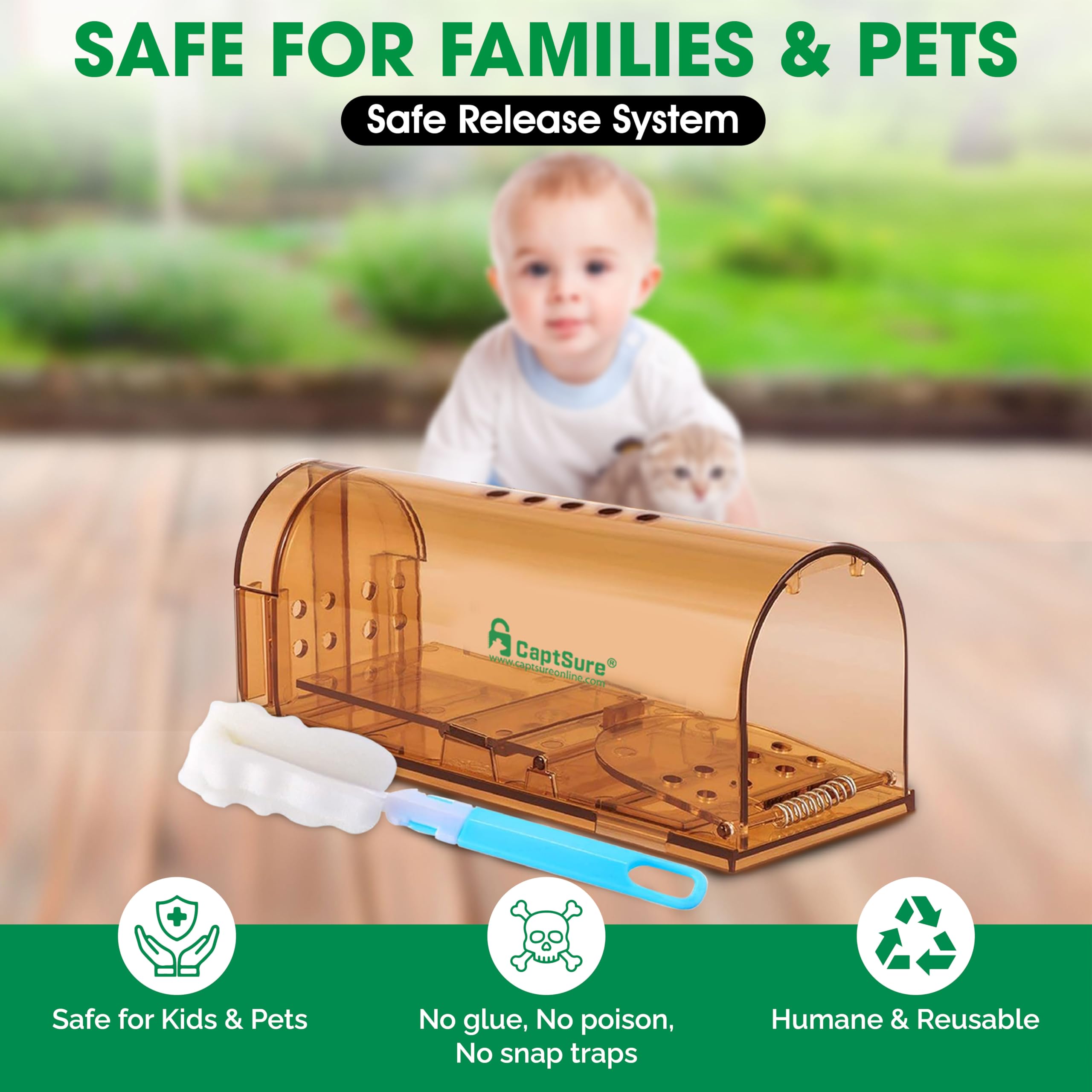 CaptSure versatile trap fits hamsters and chipmunks safely