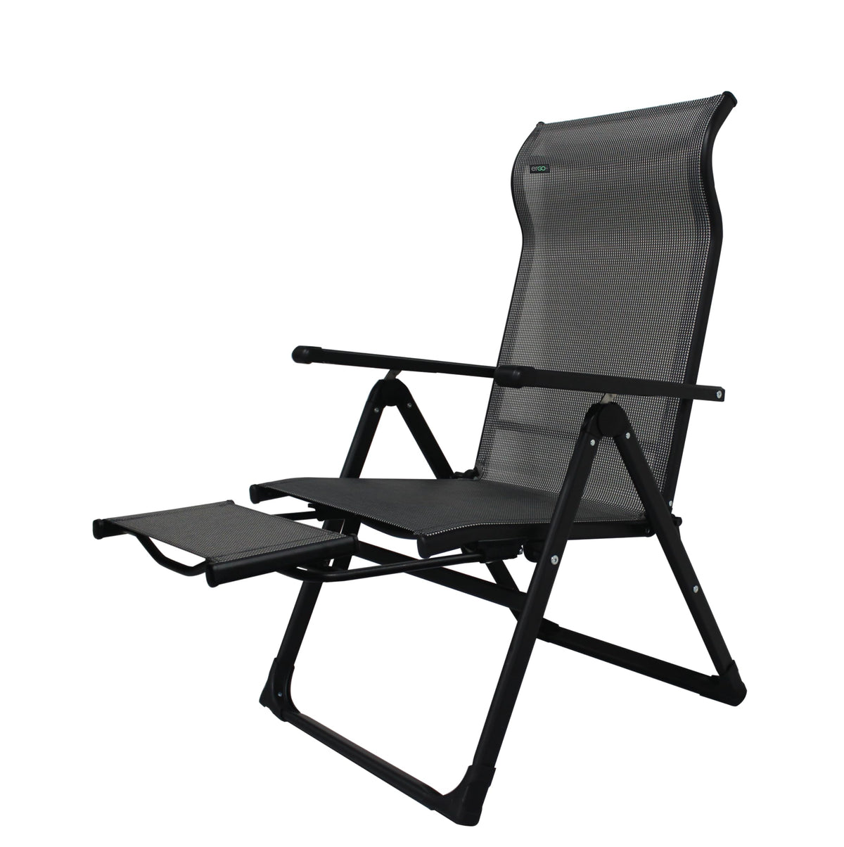 Caravan Sports Ergo+ adjustable lounger with seven-position recline for personalized outdoor comfort.
