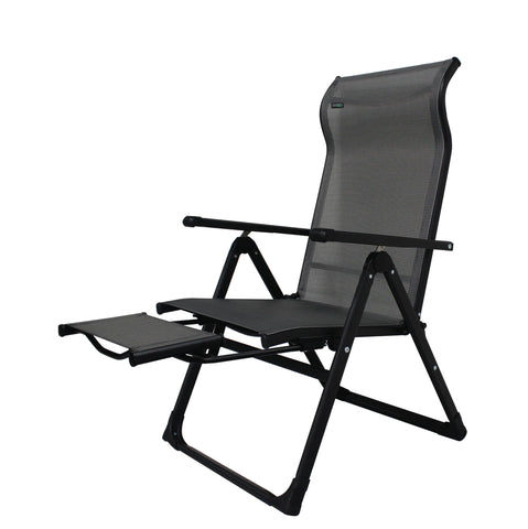 Caravan Sports Ergo+ adjustable lounger with seven-position recline for personalized outdoor comfort.