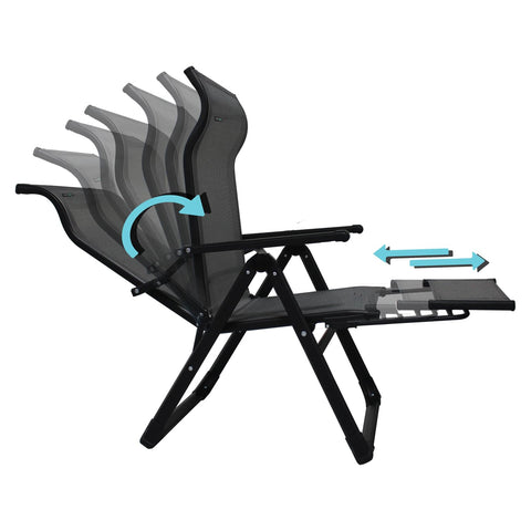 Caravan Sports Ergo+ all-weather fabric resists wear for sun, rain, and breeze.
