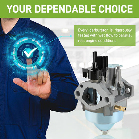 CARBBIA air filter included for cleaner engine operation