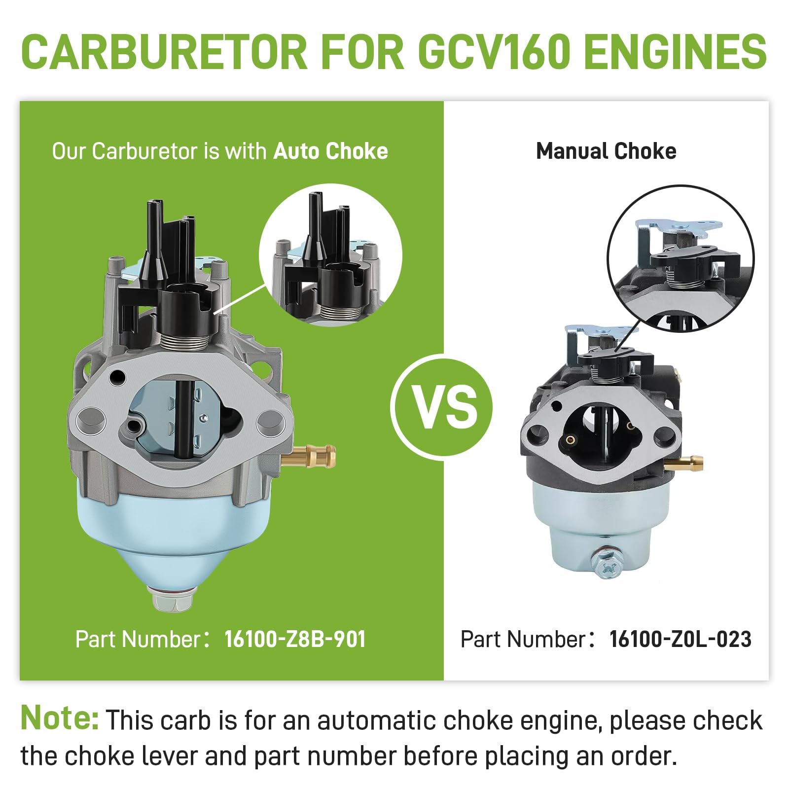 CARBBIA carburetor side view highlighting precision fittings