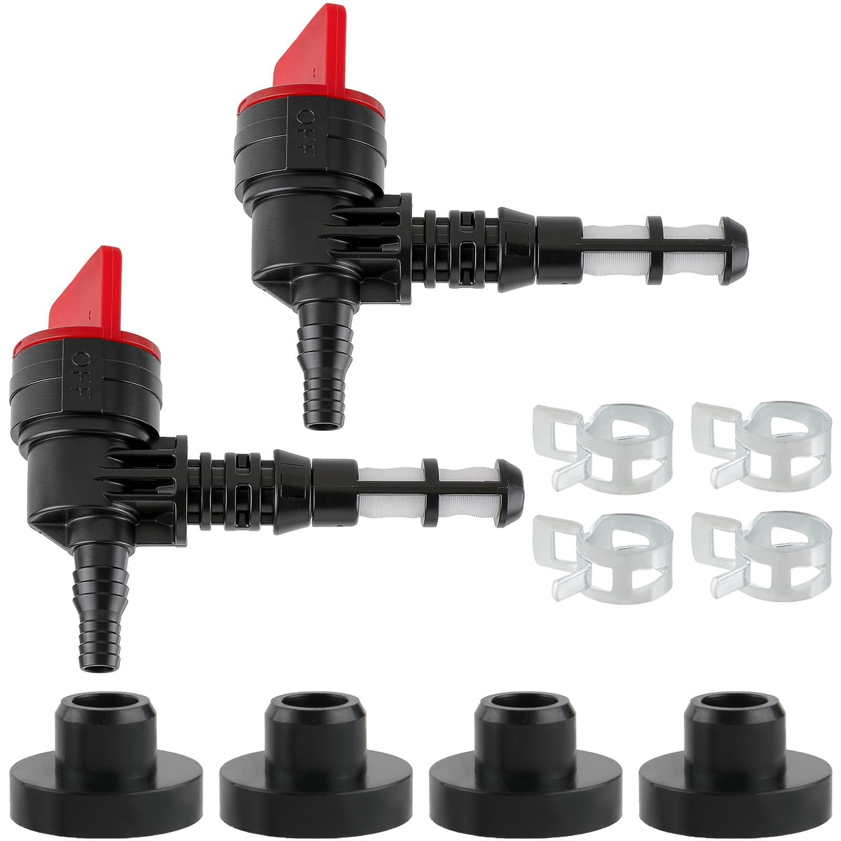 CARBBIA 2-pack 90-degree fuel valve for quick shut-off in tight engine spaces