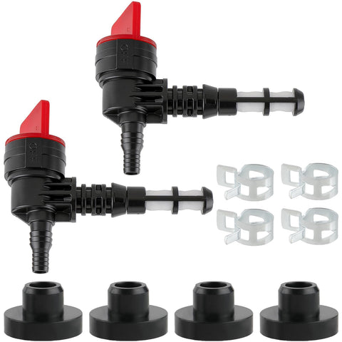 CARBBIA 2-pack 90-degree fuel valve for quick shut-off in tight engine spaces