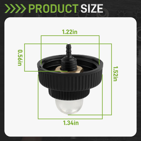 CARBBIA A01372A primer bulb closeup for Homelite XL2 starting aid.