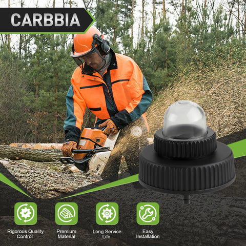 CARBBIA A01372A fuel cap with primer helps prevent fuel spills during refuel.