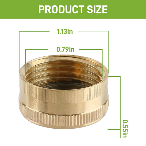 CARBBIA brass end cap closeup threading shows secure connection.
