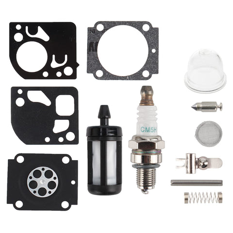 CARBBIA carburetor kit needle valve ensures precise fuel metering.