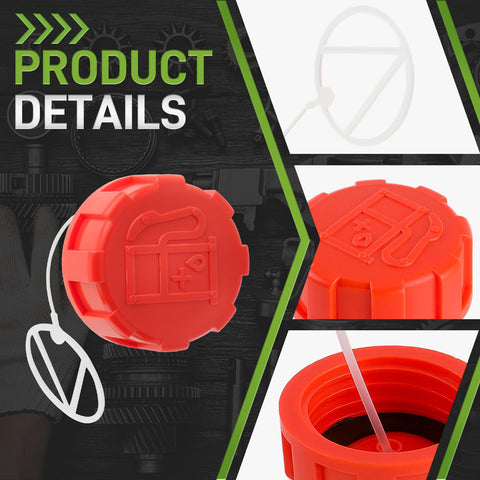 CARBBIA fuel cap assembly for Echo SRM-225, top angle, reliable seal against leaks.
