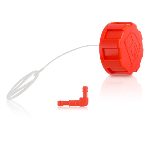 CARBBIA fuel cap assembly for Echo SRM-225, front view showing a secure fuel seal.