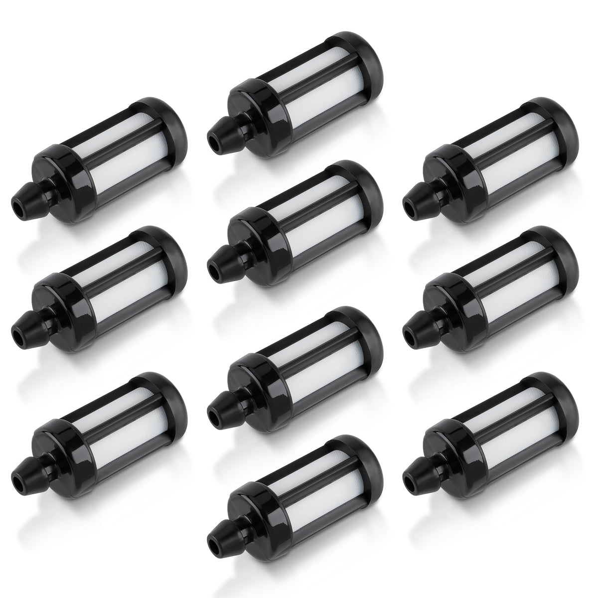 CARBBIA fuel filter 10-pack for compatible STIHL saws, quick replacements.