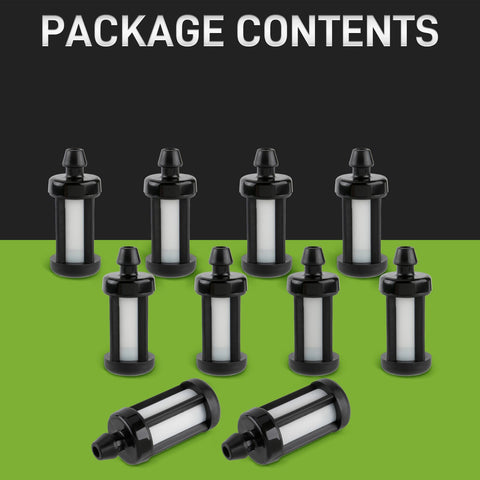CARBBIA packaging shows ten filters included for convenient maintenance.