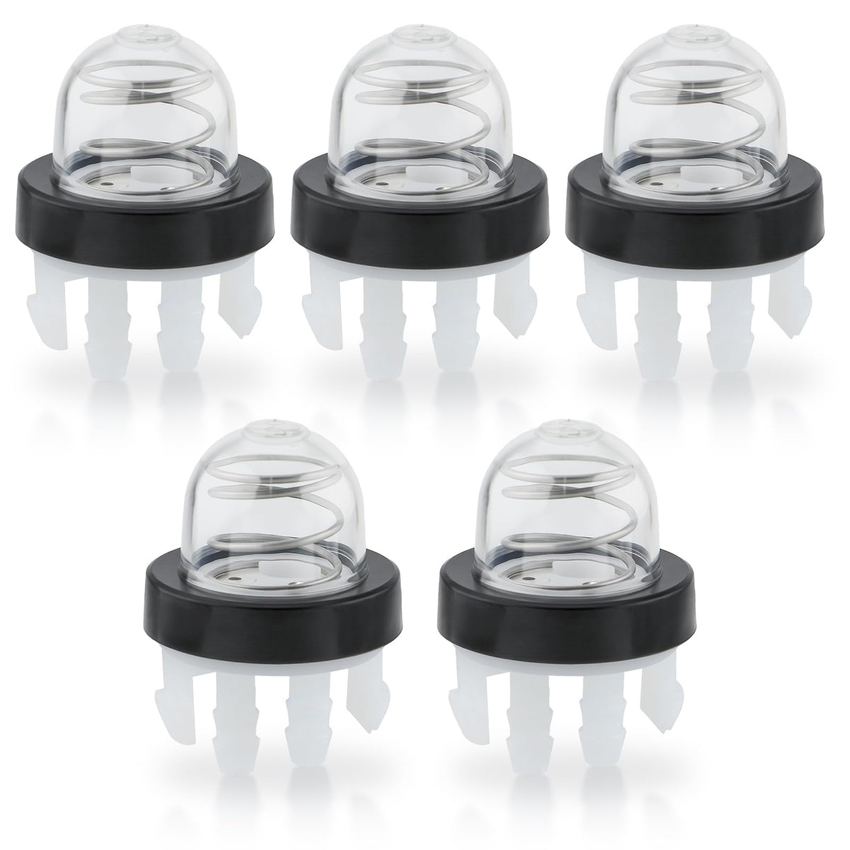 CARBBIA primer bulb close-up demonstrates compact design for quick starts.