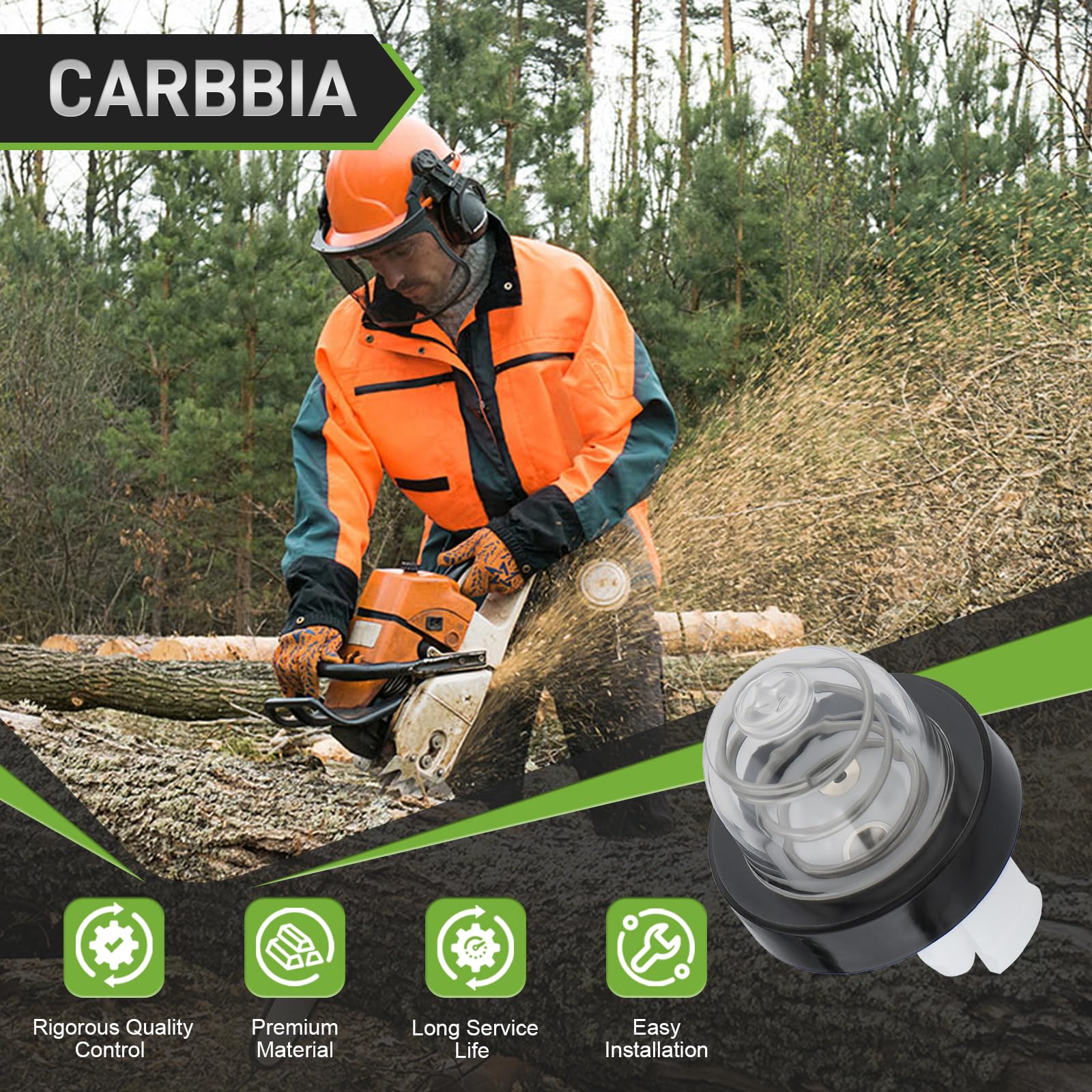 CARBBIA primer bulb in action on equipment startup scenario.