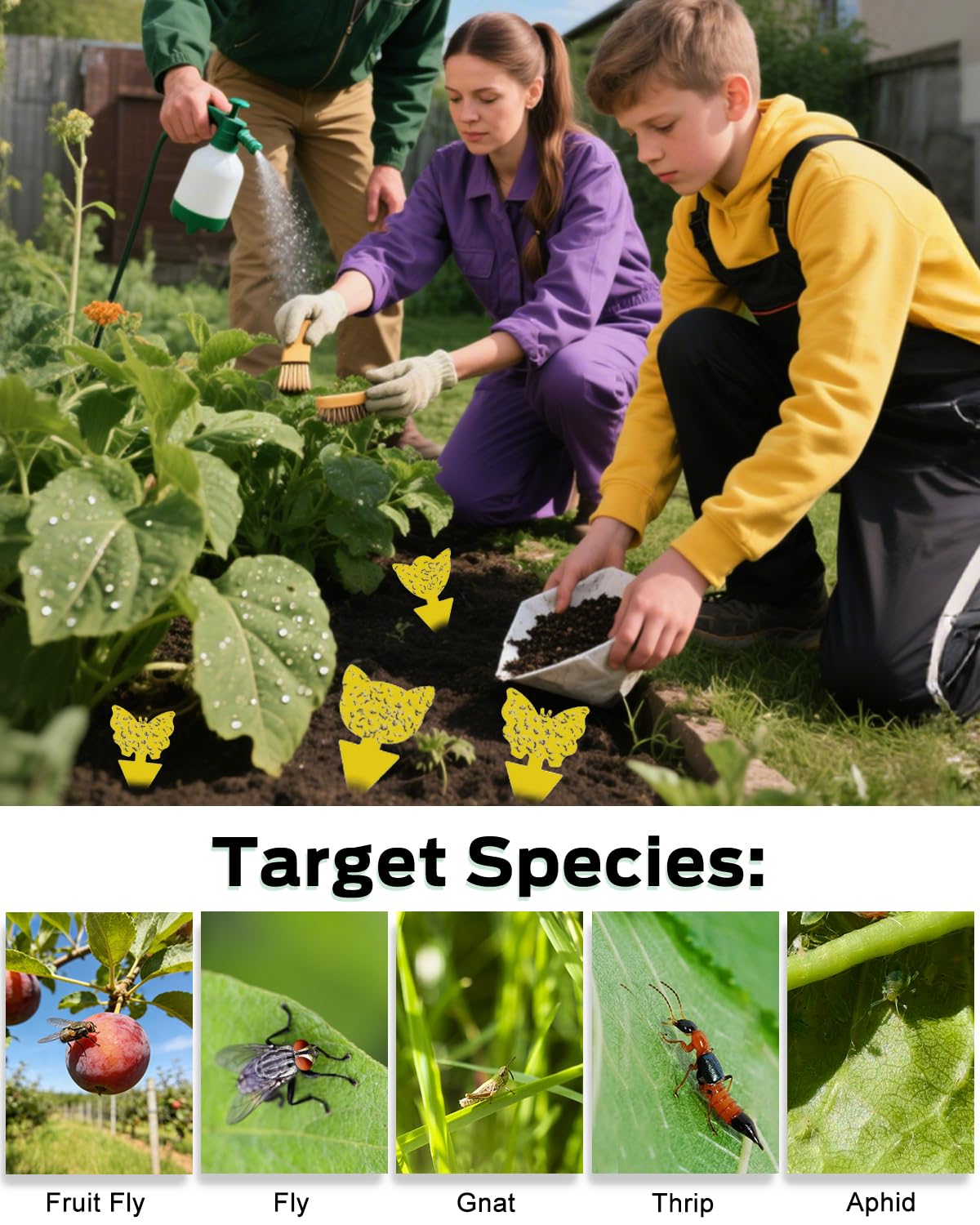 Carbelina Gnat Traps easy setup: peel and insert for quick placement.