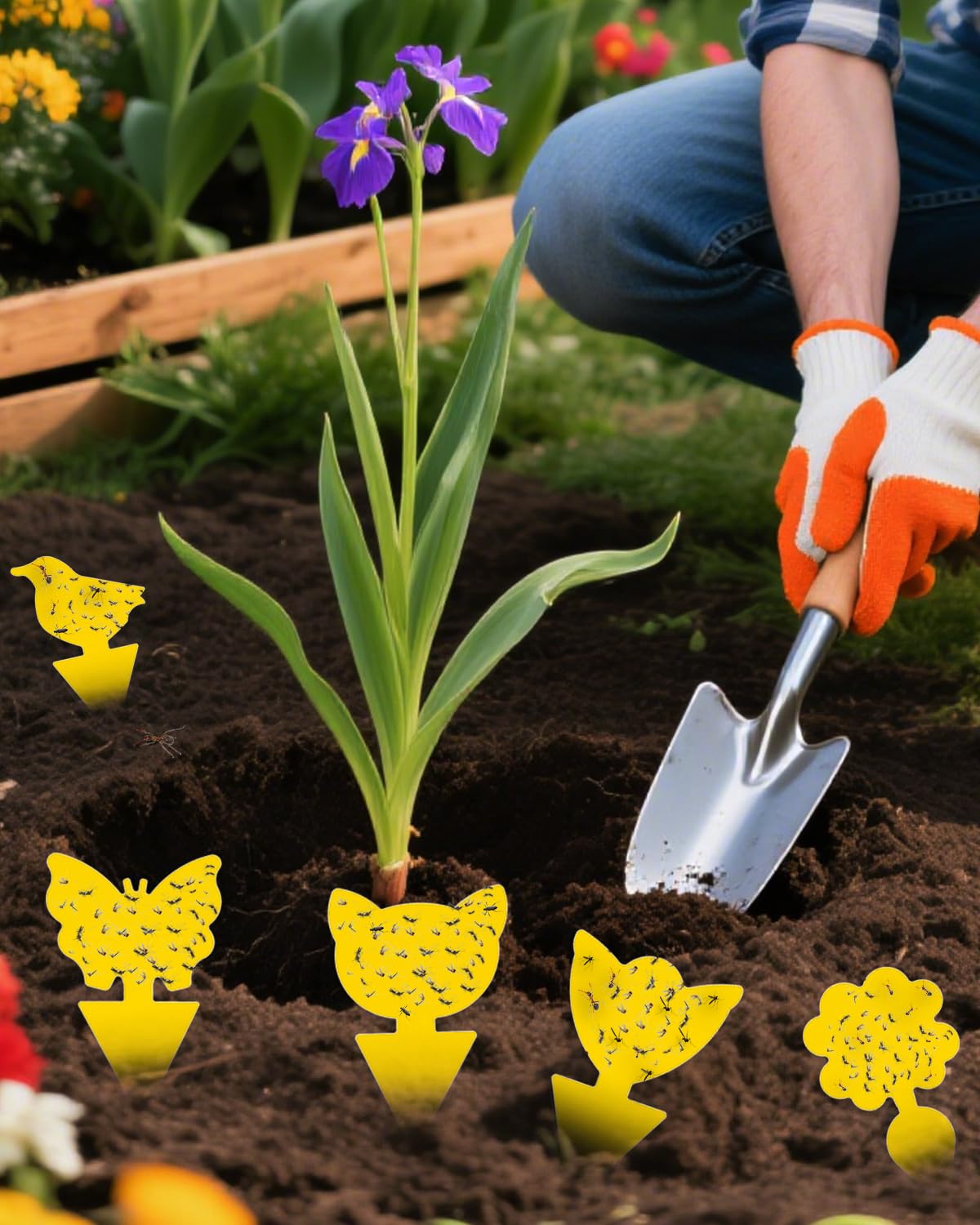 Carbelina Gnat Traps ideal for homes and gardens: keeps plant areas pest-free.