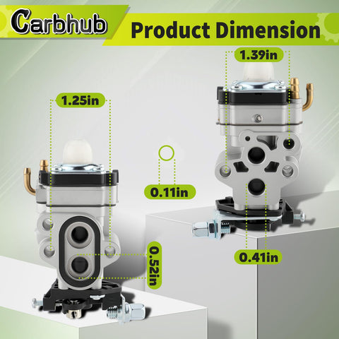 Carbhub 125-528 fuel filter included for cleaner fuel flow.
