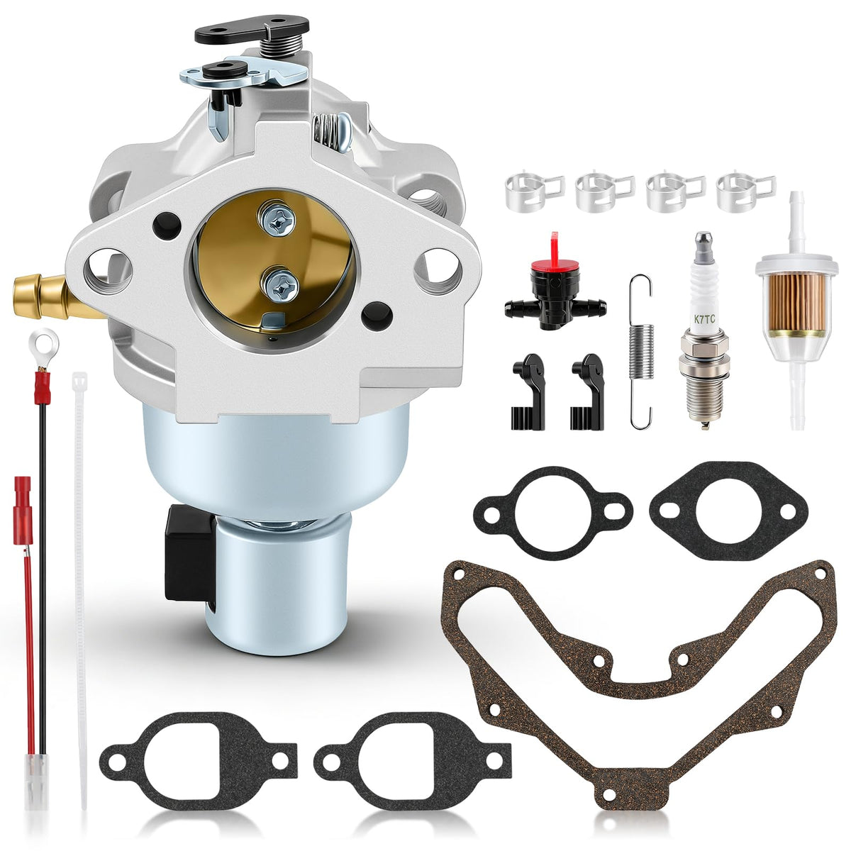 Carbhub 20-853-33-S carburetor closeup, compatible with Kohler engines for reliable power.