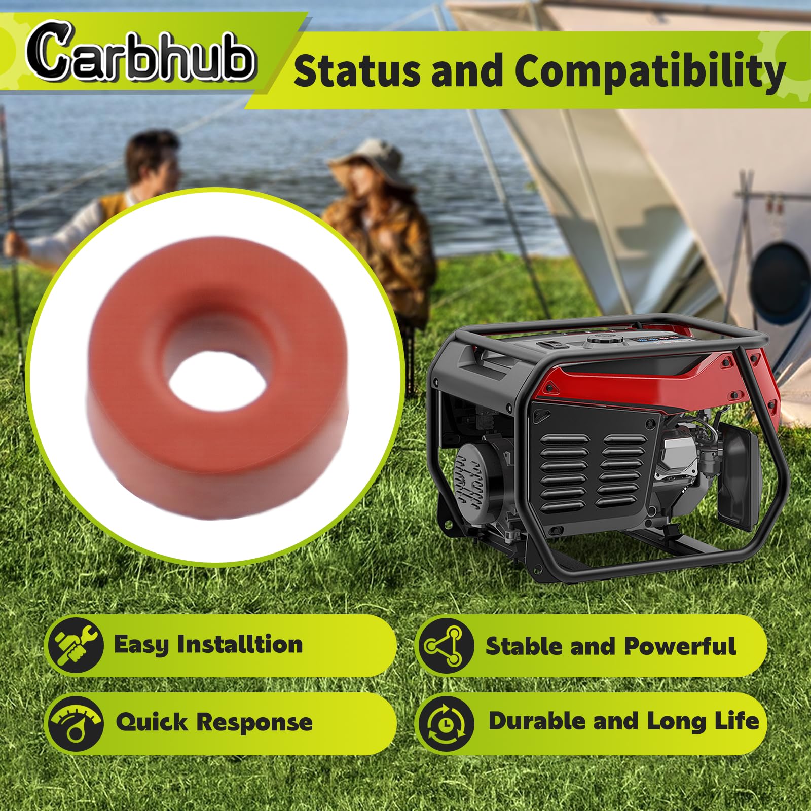 Carbhub 398188 needle seat front view showing exact fit