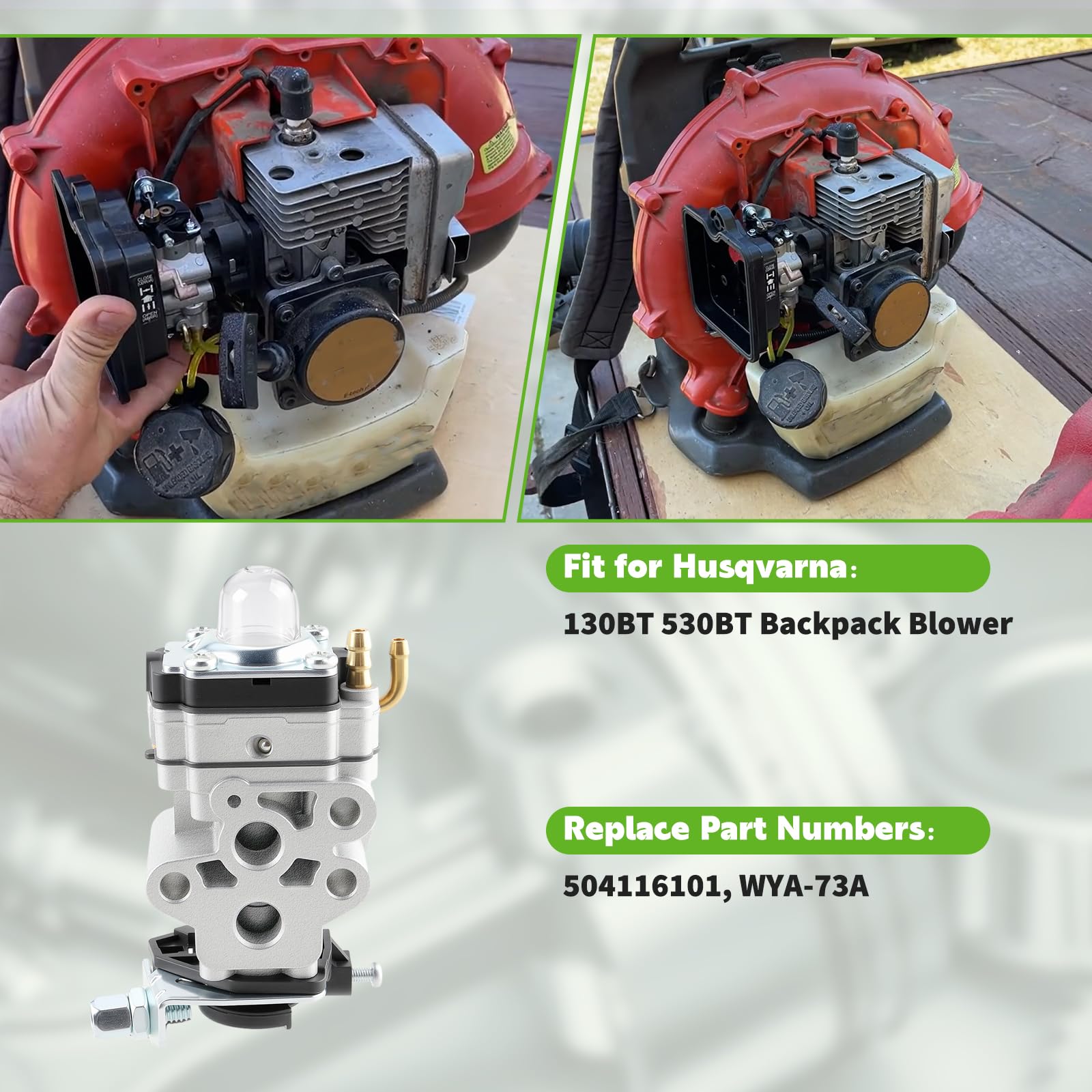 Carbhub 530BT carburetor fit ensures smooth operation and quick installation.