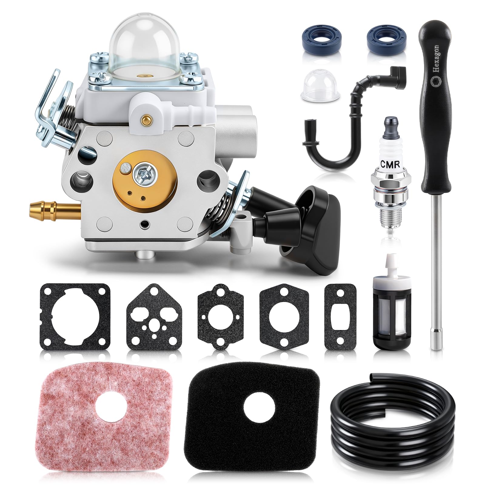 Carbhub BG56 carburetor for Stihl, optimized fuel delivery for smoother operation.
