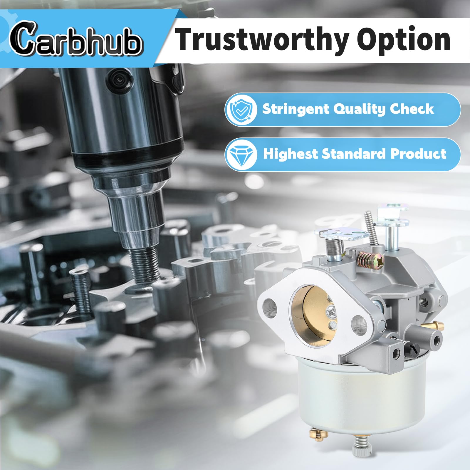 Carbhub HMSK80 carburetor for Tecumseh engines, smoother throttle control.