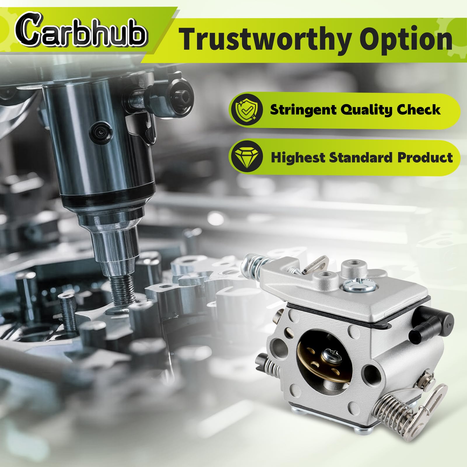 Carbhub gasket-set, compact seals for reliable seal integrity.