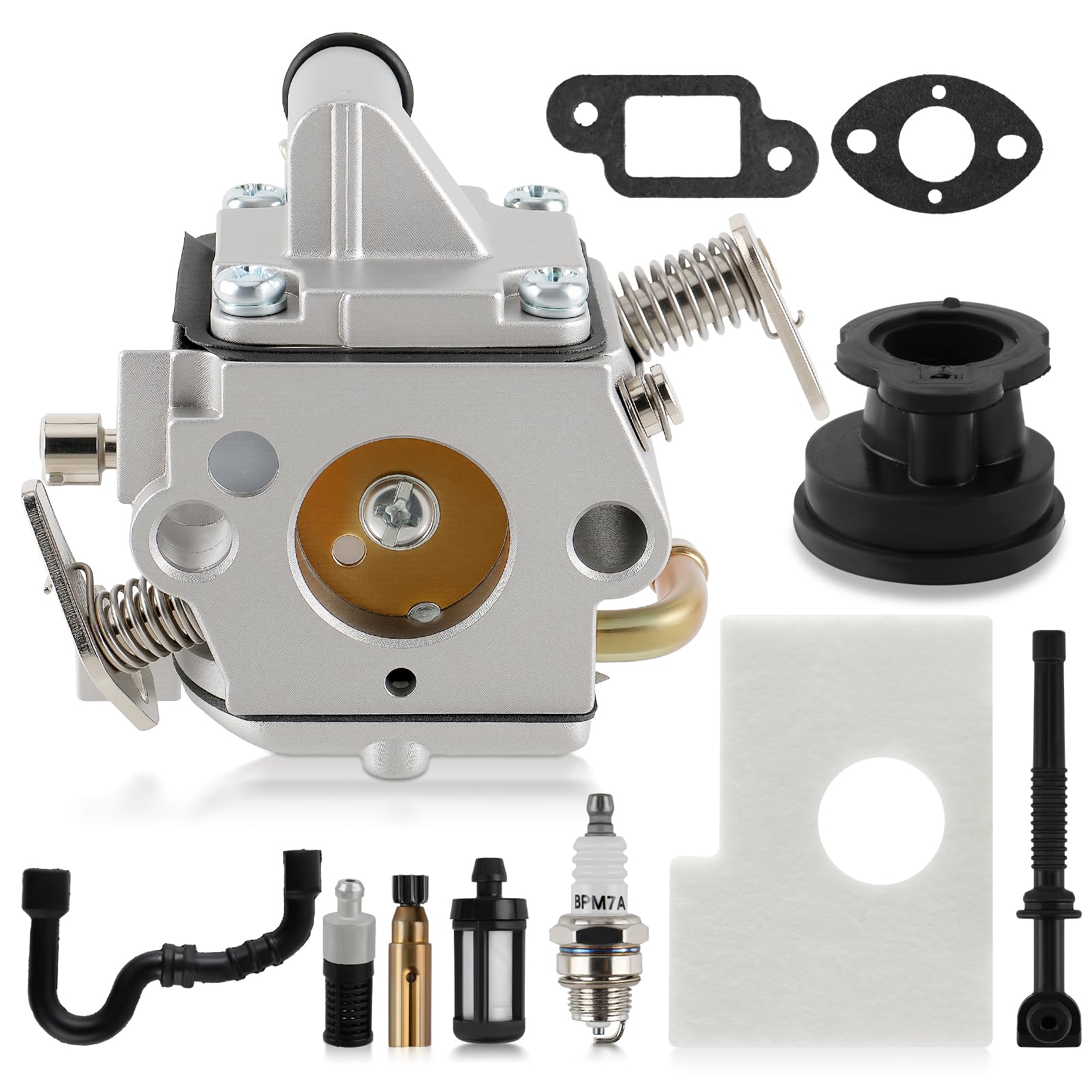 Carbhub MS170 carburetor front view for easy MS170/MS180 installation