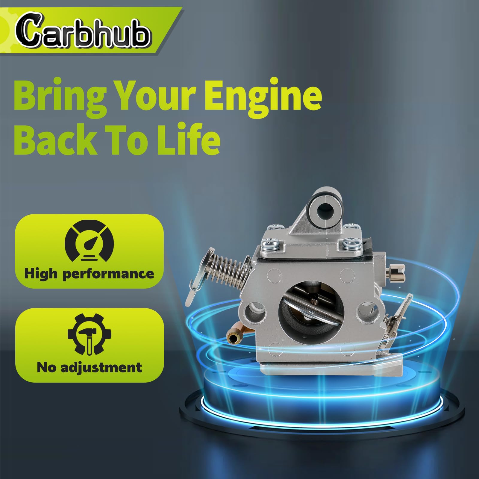 Carbhub MS170 intake manifold inlet for a sealed air-fuel path