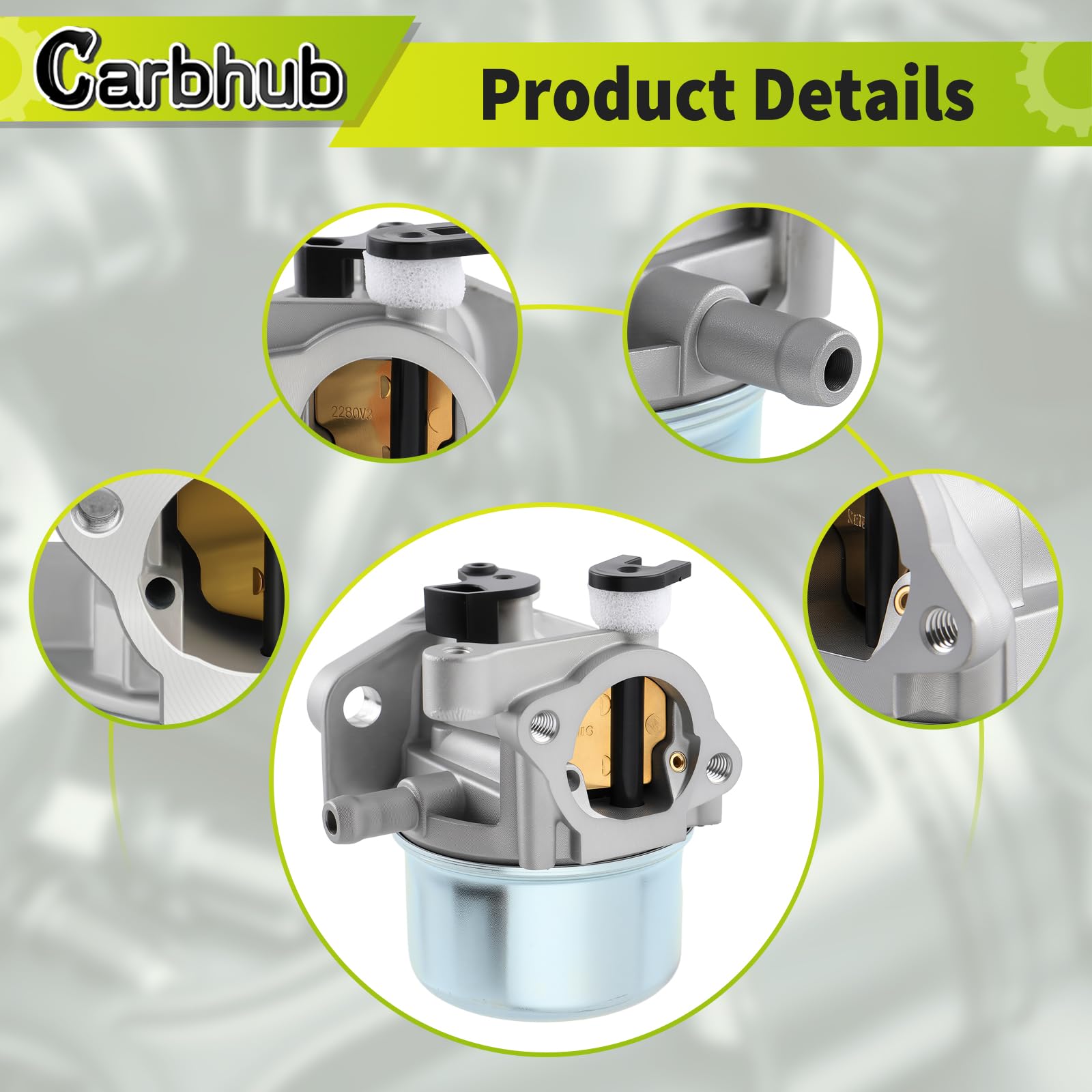 Carbhub o-ring included for tight seal and fuel reliability