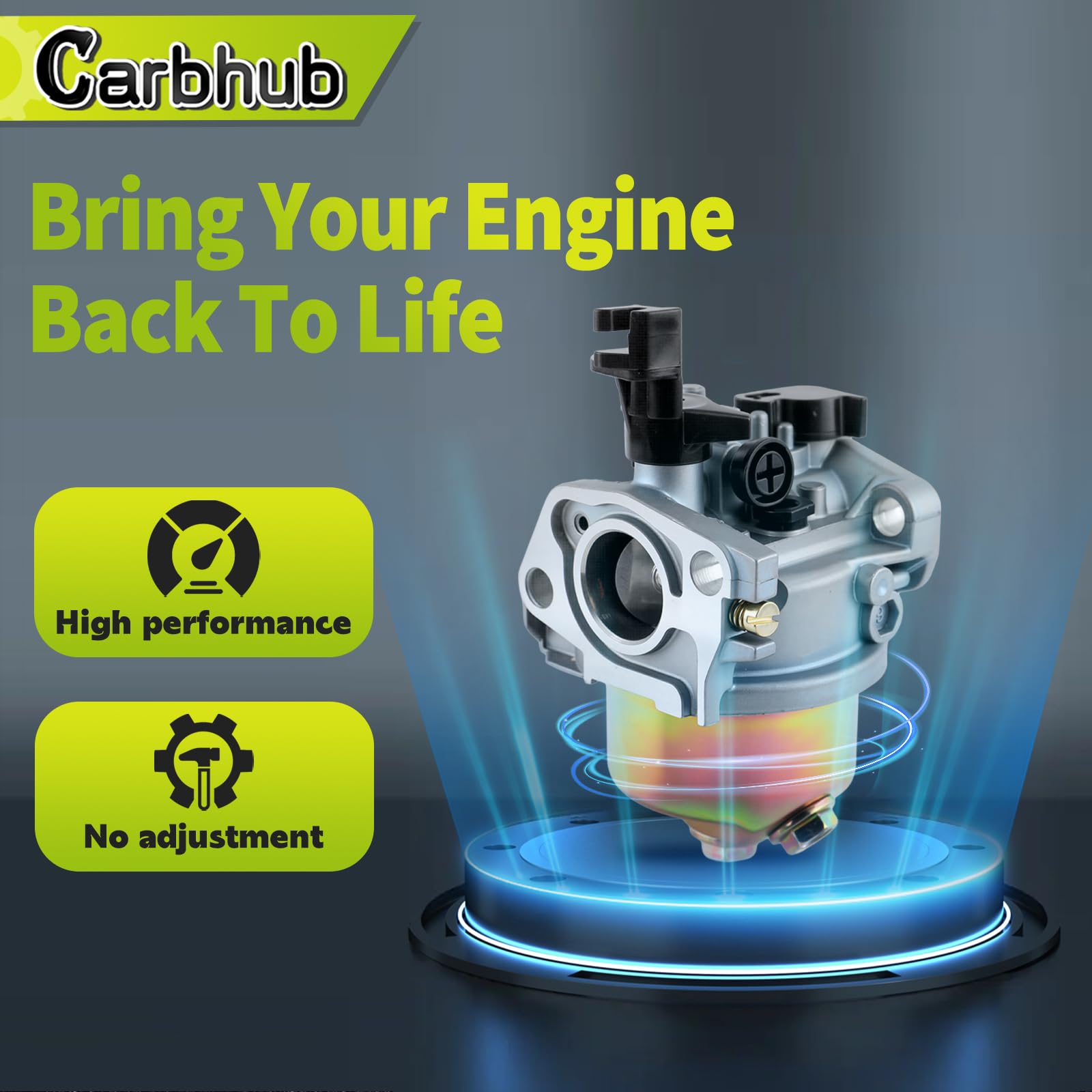 Carbhub P54173 fuel line assembly shown for Wen compatibility.