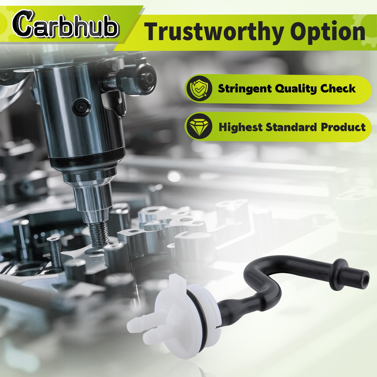 Carbhub packaged fuel-tank connector kit ready to install