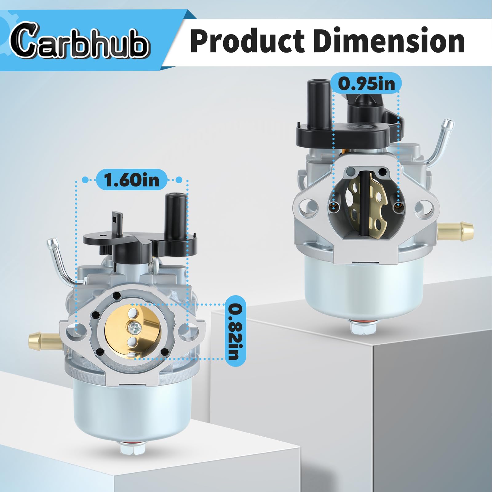 Carbhub primer bulb and fuel line image highlights kit contents.