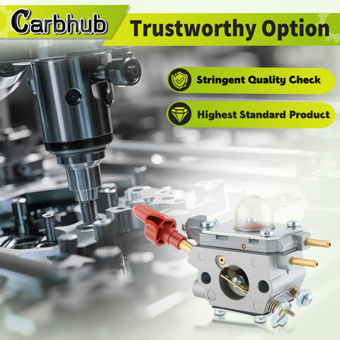 Carbhub-ready carburetor installed on a compatible engine.