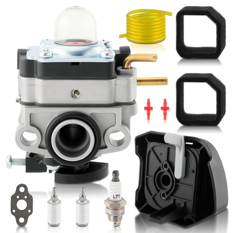 Carbhub Ryobi 25cc carburetor kit ready for installation, improves engine start performance.