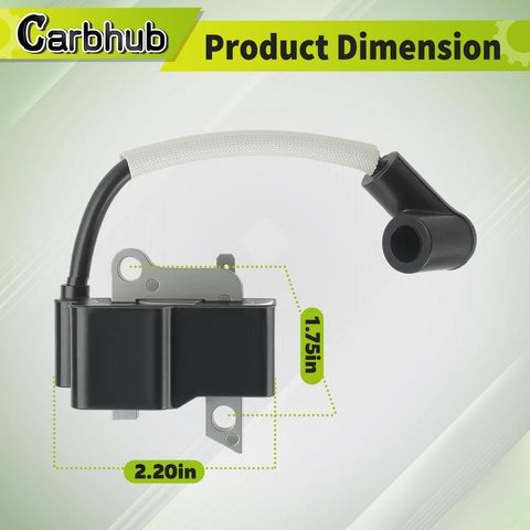 Carbhub spark plug included for Husqvarna compatibility, supports consistent starting.