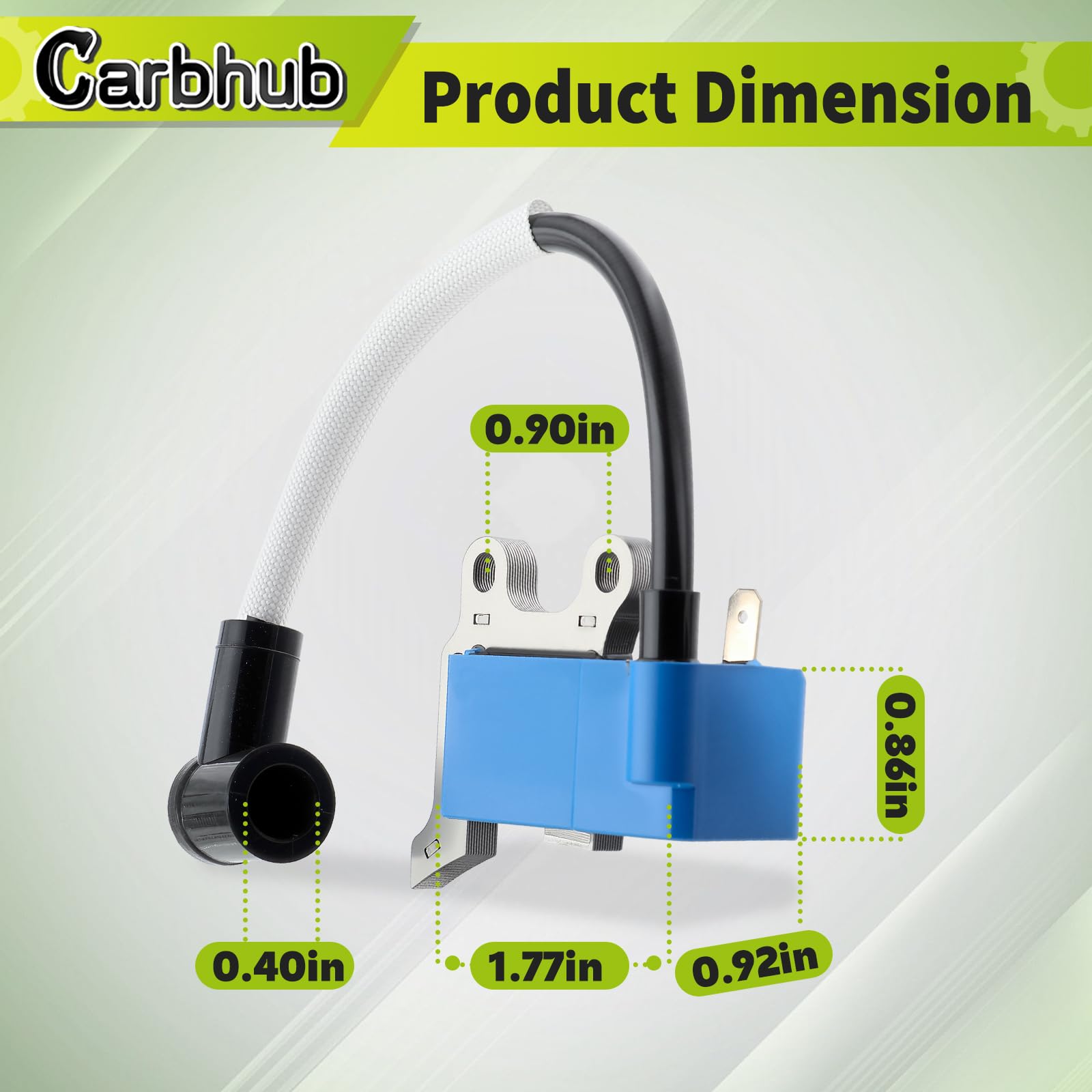 Carbhub spark plug for compatible trimmers; steady firing and smooth operation.