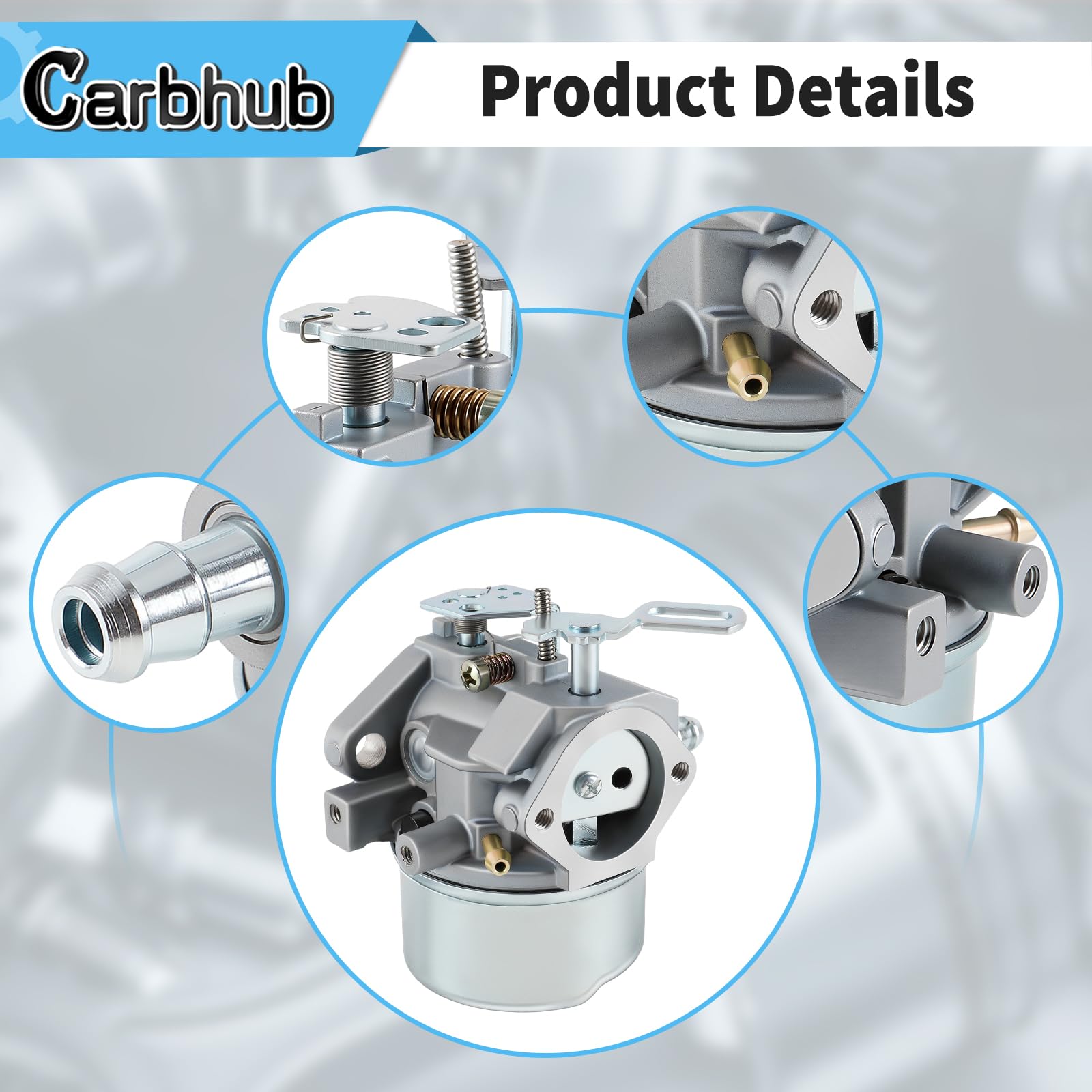 Carbhub gasket bolts and clamps included for secure fit.