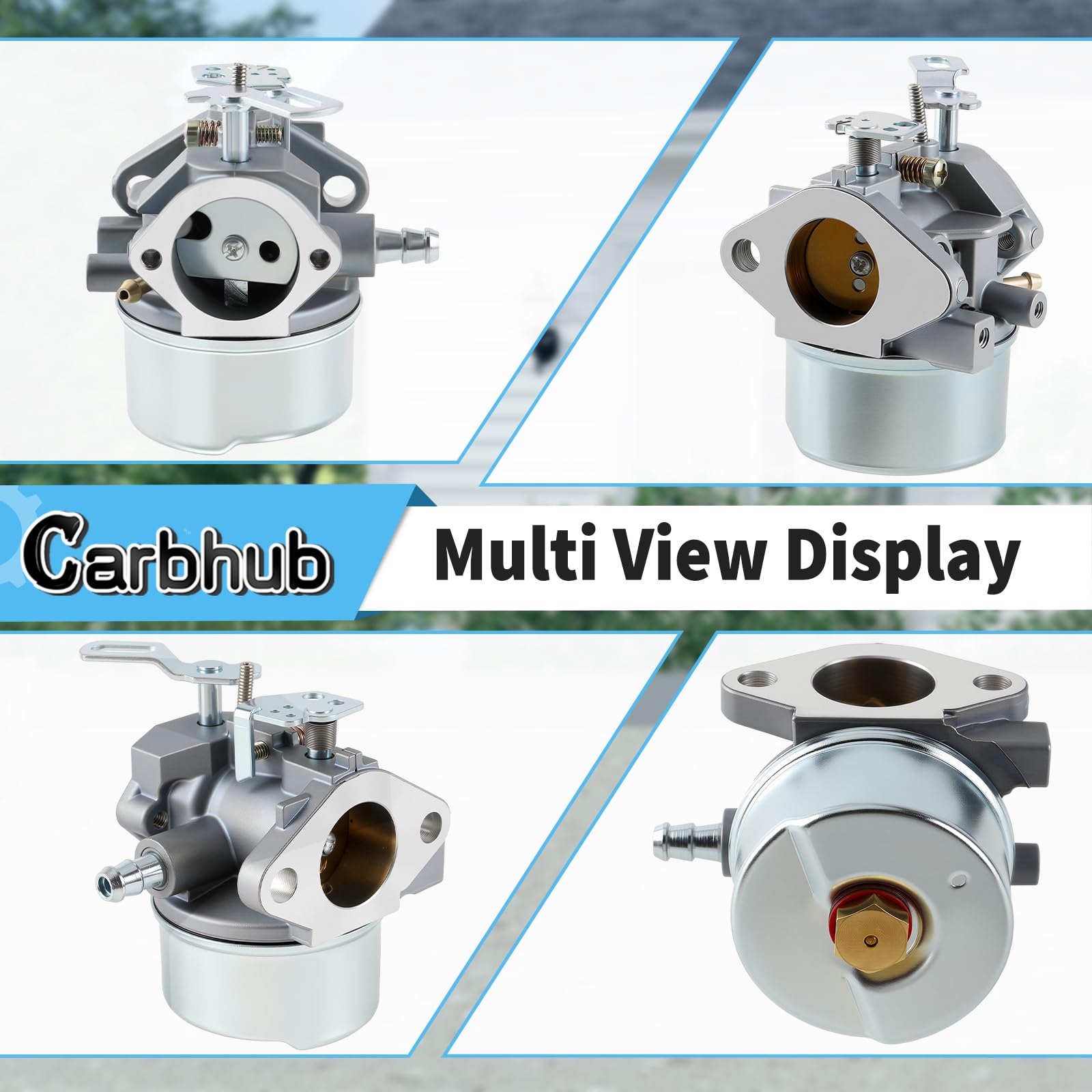 Carbhub carburetor kit contents displayed for quick installation and repair.