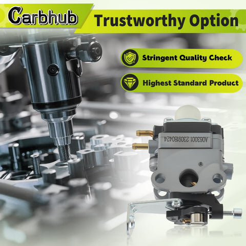 Carbhub tiller in use with carb helps smoother operation.