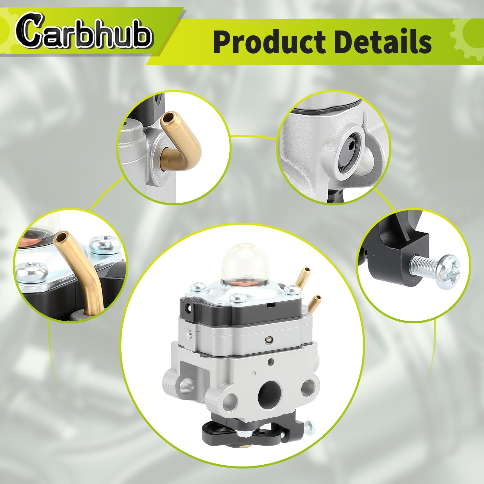 Carbhub note about two carb types ensures proper fit for Ryobi C430/S430/X430.