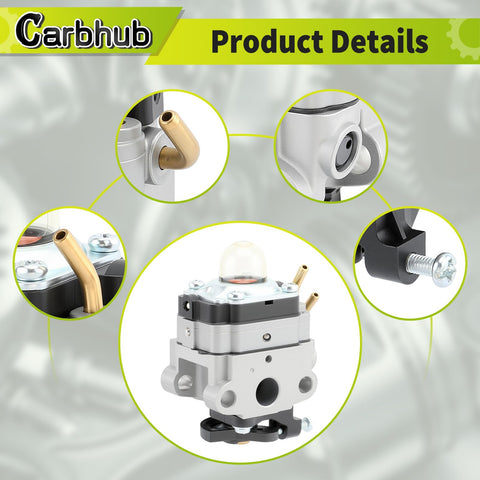 Carbhub note about two carb types ensures proper fit for Ryobi C430/S430/X430.